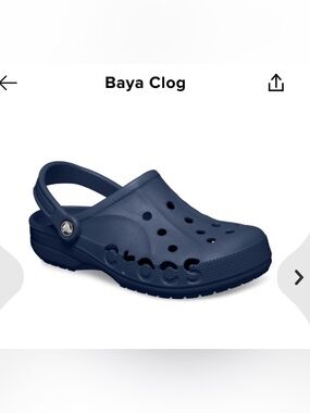 Fits women’s 5-6 Crocs Baya clogs navy J3 Junior big kids